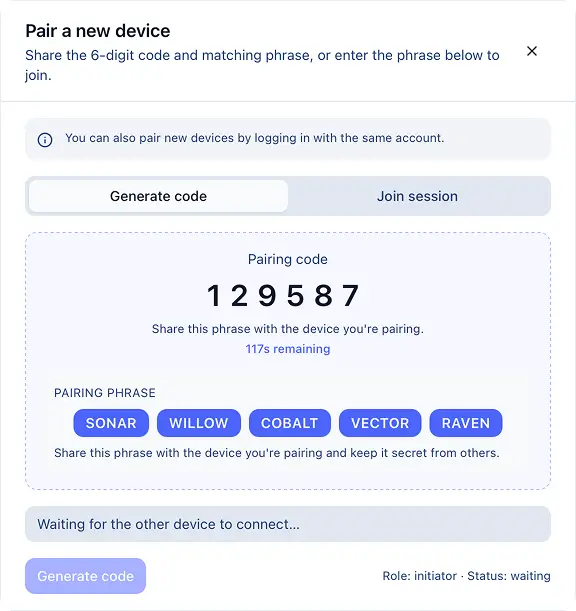 Secure Pairing Visual